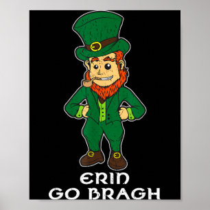 Erin Go Bragh Irland För Evigt Leprechaun Tröja Poster