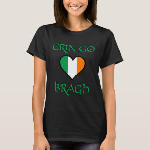 Erin Go Bragh Kärlek Heart Ireland Eire Irish Celt T Shirt