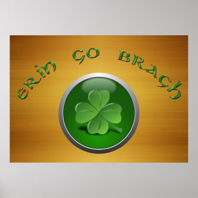 Erin Go Bragh Shamrock Poster (Framsidan)