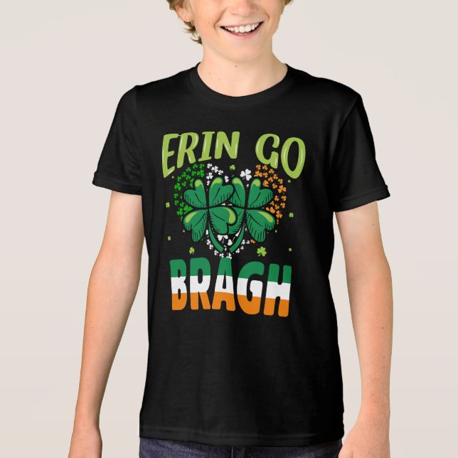 -Erin Go Bragh Shamrock St. Patrick’s Design-60879 T Shirt (Framsida)