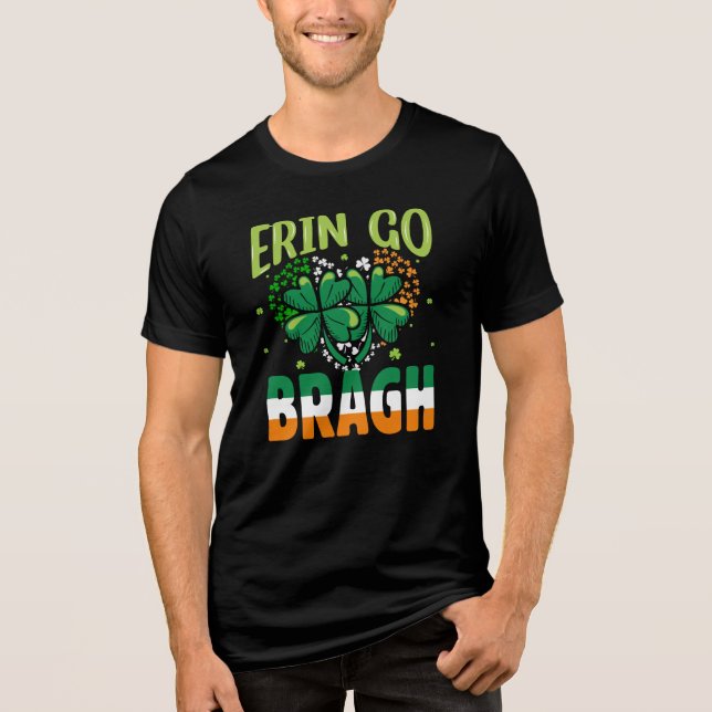 -Erin Go Bragh Shamrock St. Patrick’s Design-60879 T Shirt (Framsida)