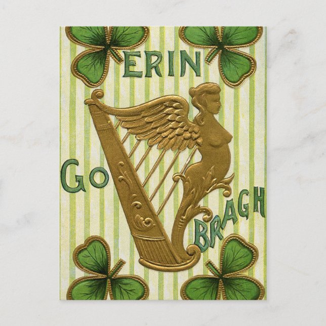 Erin Go Bragh St. Patrick's Day Helg Vykort (Framsida)