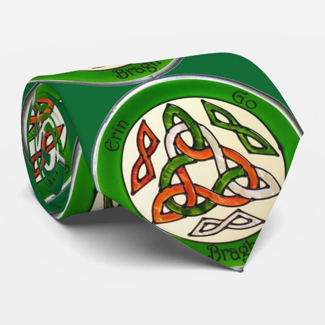 Erin Go Bragh St. Patrick's Day Trinity Knot Tie Slips (Rullad)