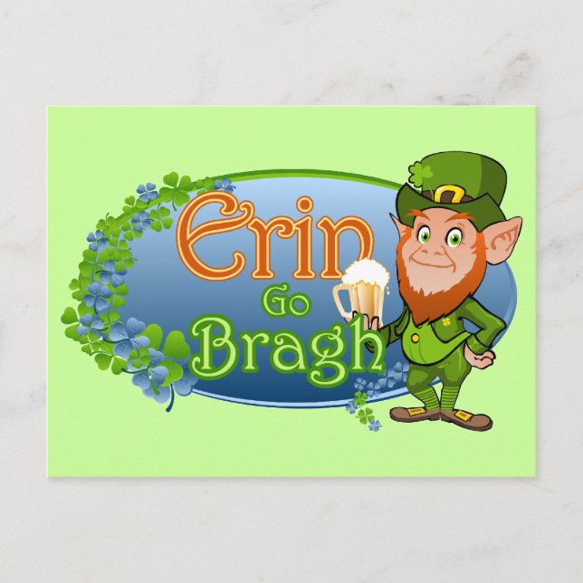 Erin Go Bragh (Ver 2) Vykort (Framsida)