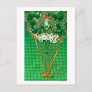 Erin Go Bragh Woman på Harp Scene Vykort