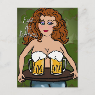 Erin Go Braless   Rolig St. Patrick's Day Helg Vykort