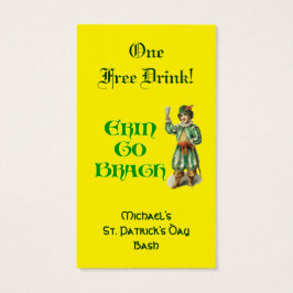 Erin Go Braugh Anpassningsbar Free Drink Biljett