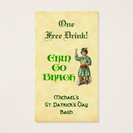 Erin Go Braugh Anpassningsbar St patricks day Drin Visitkort