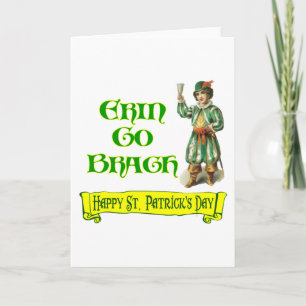 Erin Go Braugh Lycklig St. Patrick's Day Say Kort