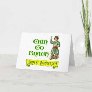 Erin Go Braugh Lycklig St. Patrick's Day Say Kort