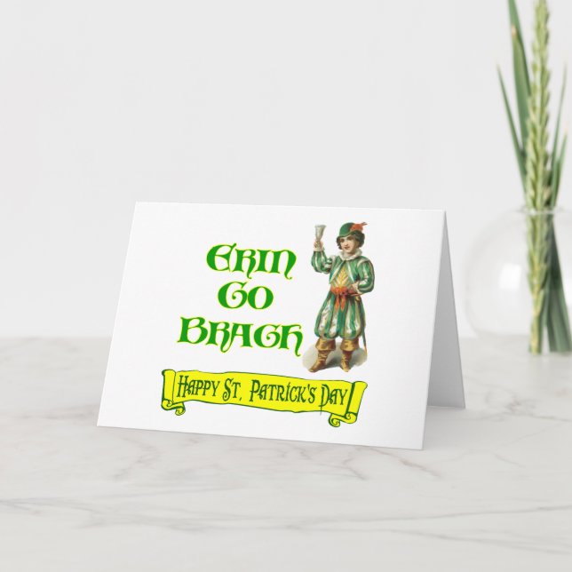 Erin Go Braugh Lycklig St. Patrick's Day Say Kort (Framsida)