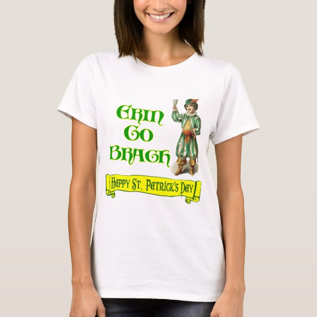 Erin Go Braugh Lycklig St. Patrick's Day Say Tröja (Framsida)
