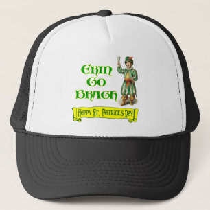 Erin Go Braugh Lycklig St. Patrick's Day Say Truckerkeps