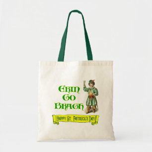 Erin Go Braugh Lycklig St. Patrick's Day Say Tygkasse