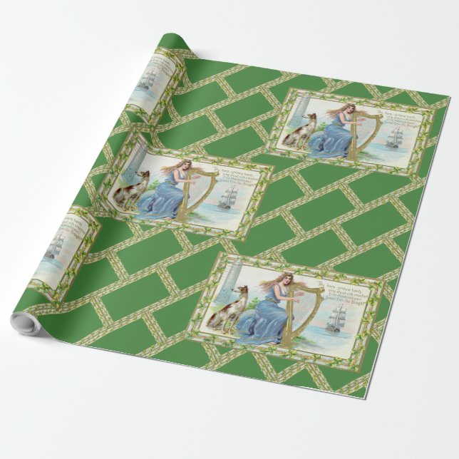 Erin Mavourneen St. Patrick's Day-inslagspapper Presentpapper (Utrullad)