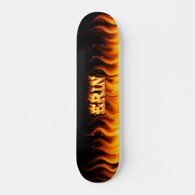 Erin skateboard fire and flames design. (Framsida)