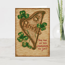 Erins harpa Shamrock Top of The Morning Kort