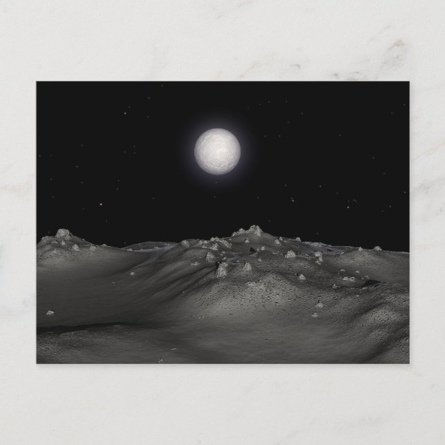 Eris givet som synligt från Dysnomia Vykort (Framsida)