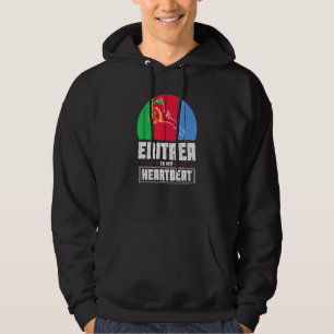 Eritrea är mitt hjärtan mot Kärlek Eritrea Flagga Hoodie
