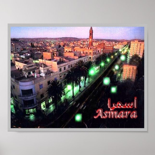 Eritrea - Asmara Natten - Poster (Framsidan)
