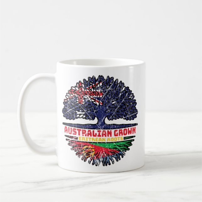 Eritrea Eritrean Australien Träd Roots från Austra Kaffemugg (Vänster)