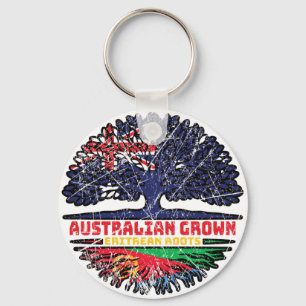 Eritrea Eritrean Australien Träd Roots från Austra Nyckelring