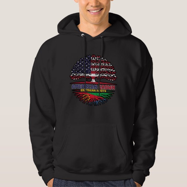 Eritrea eritrean USA USA Förenta staterna Förenta  Hoodie (Framsida)