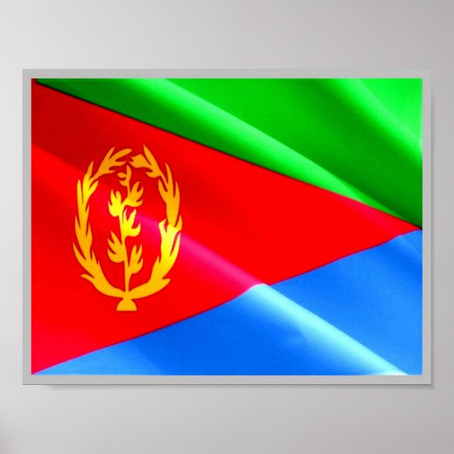 Eritrea - Eritreanska Flagga - Poster (Framsidan)