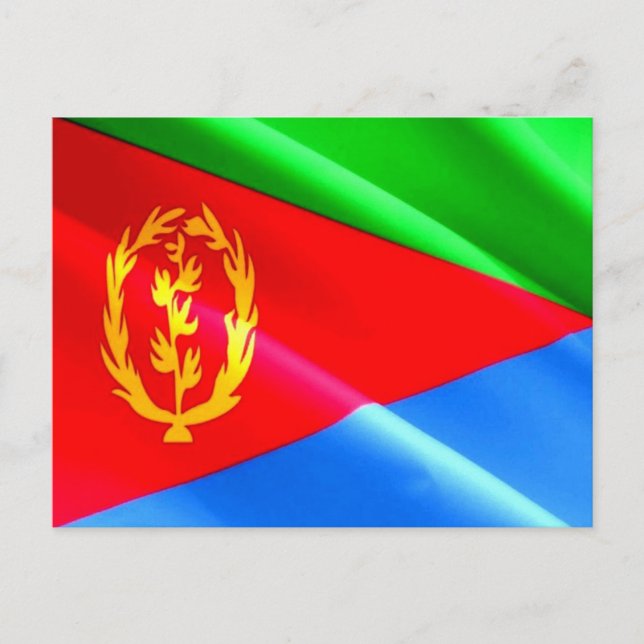 Eritrea - Eritreanska Flagga - Vykort (Framsida)