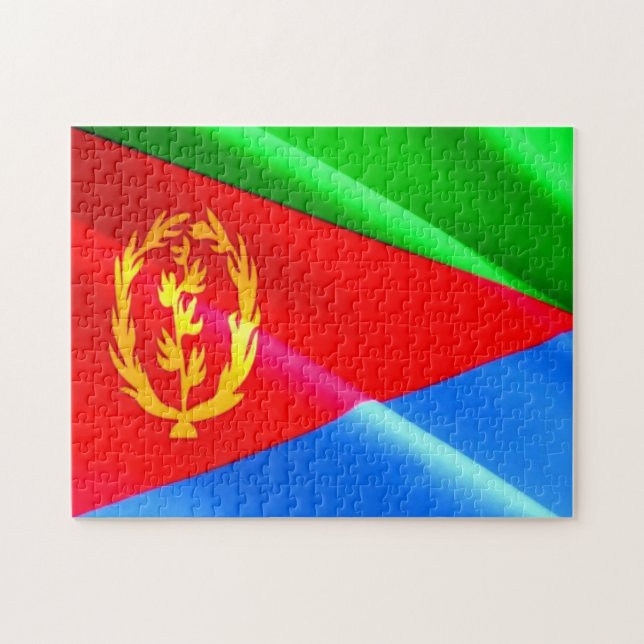 Eritrea - Eritreanska flaggan - Pussel (Horisontell)