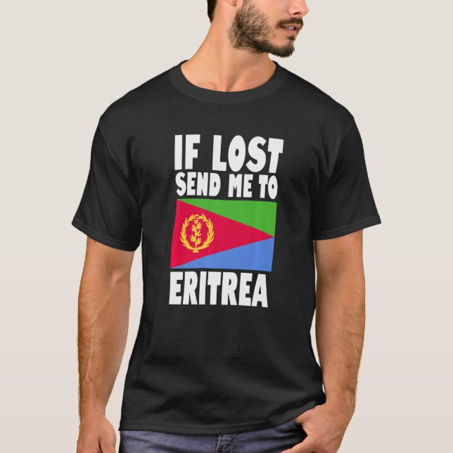 Eritrea Flag Design  If lost send me to Eritrea Pr T Shirt (Framsida)