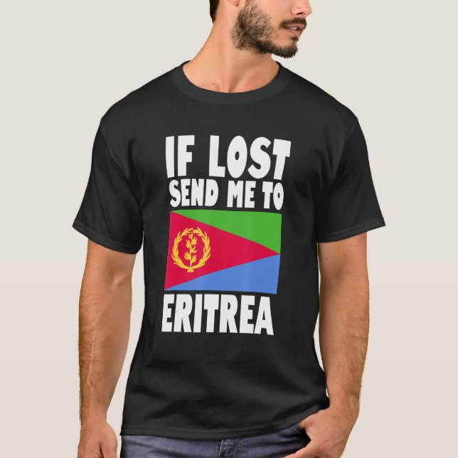 Eritrea Flag Design  If lost send me to Eritrea T Shirt (Framsida)