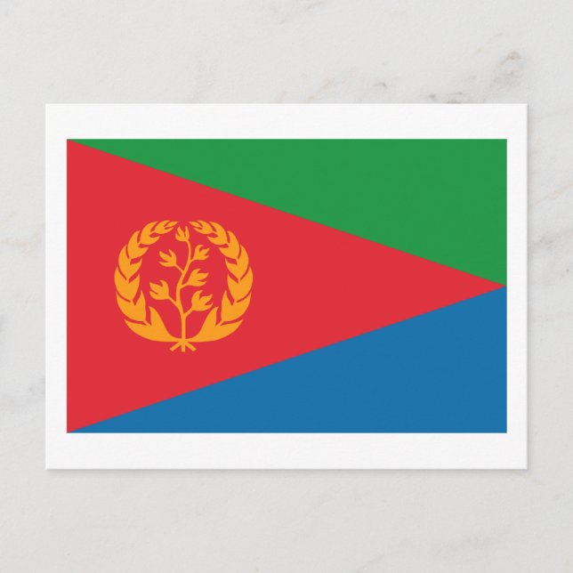 Eritrea flag kort (Framsida)