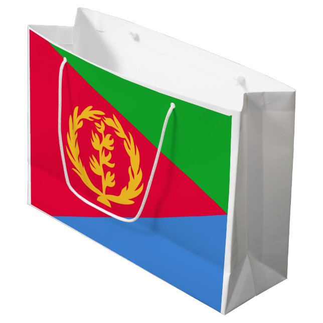 Eritrea Flagga (Framsidan Vinklad)
