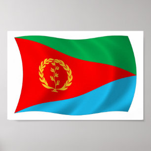 Eritrea Flagga Affisch Print