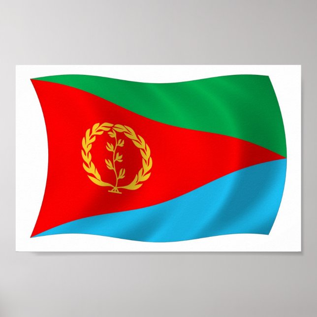 Eritrea Flagga Affisch Print (Framsidan)