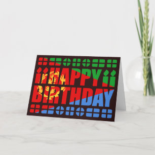 Eritrea Flagga Birthday Card Kort