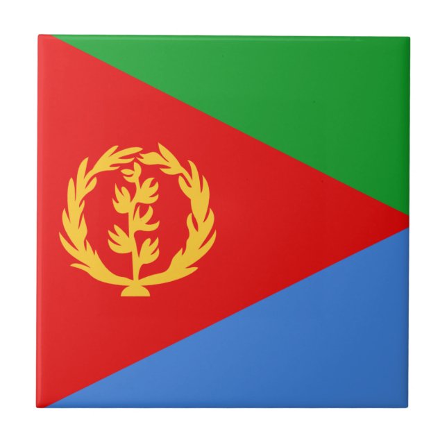 Eritrea Flagga Ceramic Tile Kakelplatta (Framsidan)