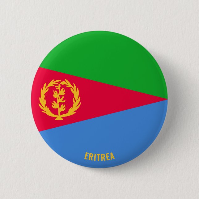 Eritrea Flagga Charming Patriotic Knapp (Framsida)