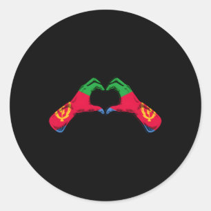 Eritrea Flagga eritreansk He Runt Klistermärke