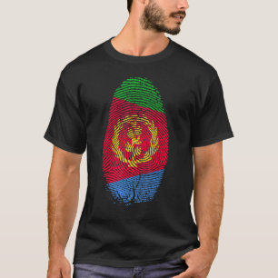 Eritrea Flagga Fingerprint - det finns i mitt DNA T Shirt
