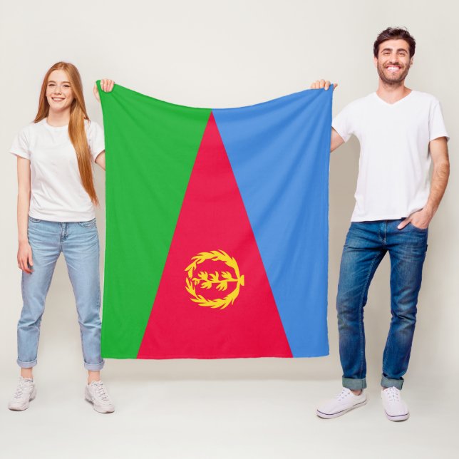 Eritrea flagga fleecefilt (På plats)