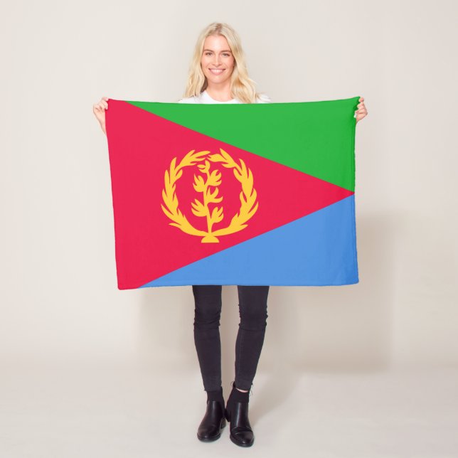Eritrea Flagga Fleecefilt (På plats)