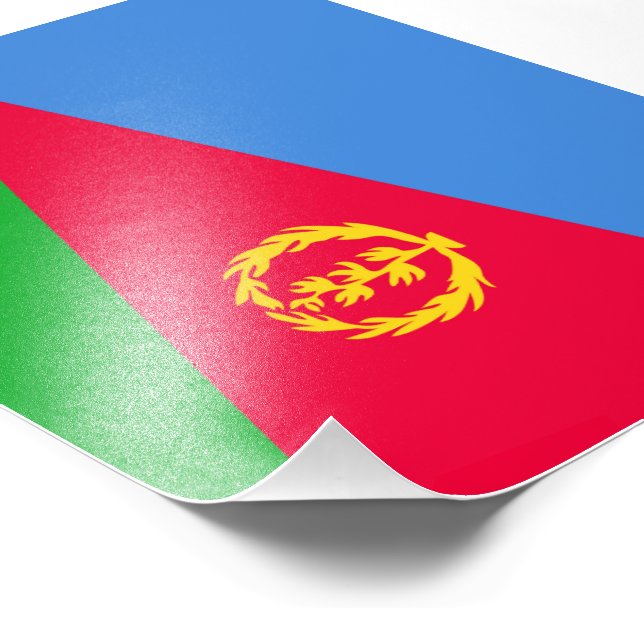 Eritrea flagga fototryck (Hörn)