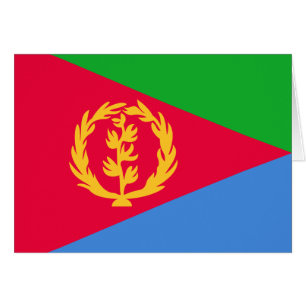 Eritrea Flagga Hälsningskort
