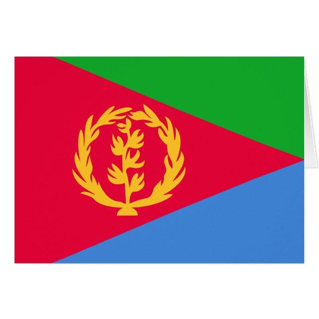 Eritrea Flagga Hälsningskort (Framsidan Horizontal)