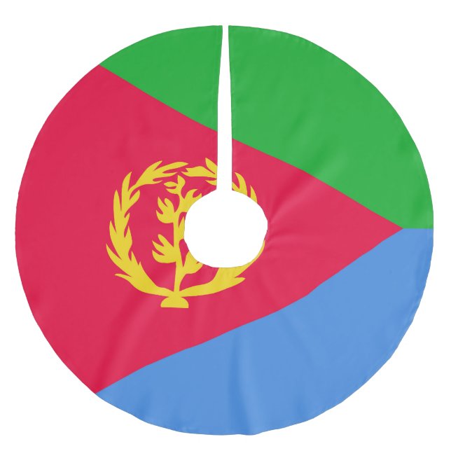 Eritrea flagga julgransmatta borstad polyester (Framsidan)
