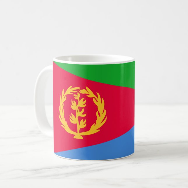 Eritrea flagga kaffemugg (Framsida vänster)