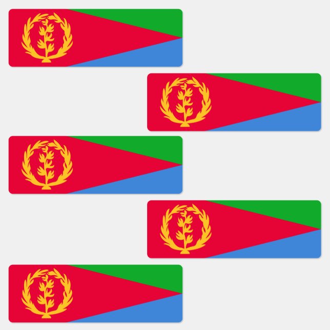 Eritrea Flagga Klistermärke (Grupp)