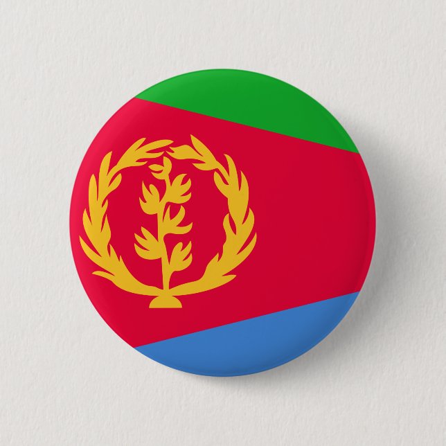 Eritrea Flagga Knapp (Framsida)